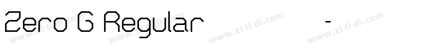 Zero G Regular英文字体字体转换